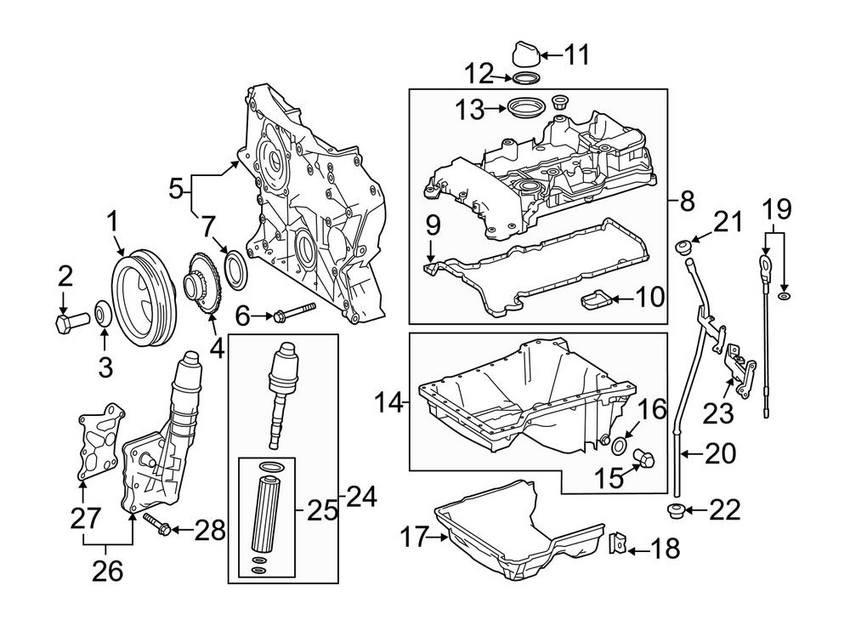 Mercedes Engine Valve Cover 2710101730